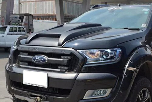 ブラックボンネットフードスクープベントカバー フォードレンジャー T6 MK2 PX2 MK3 PX3 11-2022用 BLACK BONNET HOOD SCOOP VENT COVER FOR FORD RANGER T6 MK2 PX2 MK3 PX3 11-2022 【並行輸入品】