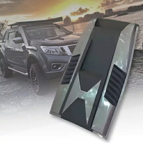 ボンネットフードスクープマットマットブラック+グレーフィット日産ナバラNP300 D23 13-22 BONNET HOOD SCOOP MATTE MATT BLACK+GREY FIT NISSAN NAVARA NP300 D23 13-22 【並行輸入品】