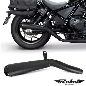 ブラックスリップオン排気マフラーローマウントパイプホンダレベル CMX 300 500 2017 23 BLACK SLIP ON EXHAUST MUFFLER LOW MOUNT PIPE FOR HONDA REBEL CMX 300 500 2017 23 【並行輸入品】|カスタムパーツ WORLD倉庫
