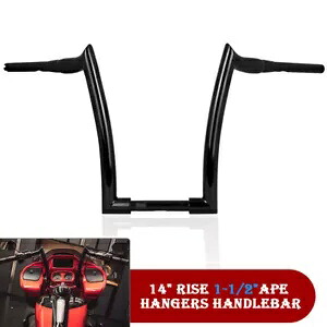 14 インチ ライズ エイプ ハンガー ハンドルバー ハーレー ツーリング ロード グライド スペシャルに適合 14'' Rise Ape Hanger Handlebar Fit For Harley Touring Road Glide Special 【並行輸入品】