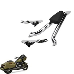 バックレスト シーシーバー オートバイ リア クローム ハーレー ロード グライド 09-2023 に適合 Backrest Sissy Bar Motorcycle Rear Chrome Fit For Harley Road Glide 09-2023 【並行輸入品】