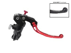 ACCOSSATO マスターシリンダー ラジアルブレーキ 16X16 ロングフォールディングレバー NRST レッド ACCOSSATO MASTER CYLINDER RADIAL BRAKE 16X16 LONG FOLDING LEVER NRST RED 【並行輸入品】