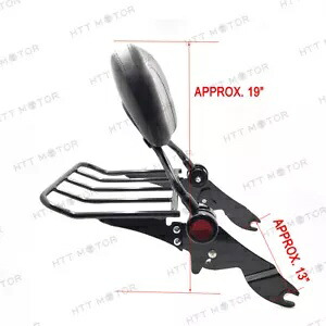 HTTMT 調節可能なバックレスト シーシーバー + 荷物ラック ハーレーツーリング 09-15用 HTTMT Adjustable Backrest Sissy Bar + Luggage Rack For Harley Touring 09-15 【並行輸入品】｜カスタムパーツ WORLD倉庫