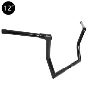ブラック 12 インチ エイプ ハンガー バー ハンドルバー 1986up ツーリング用 バットウィング ロードキング付き Black 12'' Ape Hanger Bar Handlebar For 1986up Touring w/ Batwing Road King 【並行輸入品】