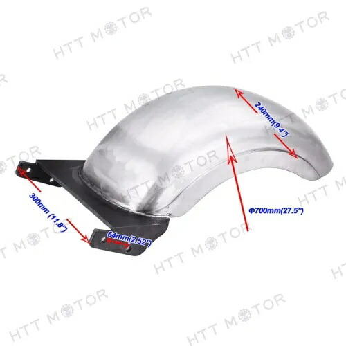 HTTMT カスタム 9" リアフェンダー 180/200 ワイドタイヤ ストラトレス ハーレー ソフテイル ファット用 HTTMT CUSTOM 9" REAR FENDER 180/200 WIDE TIRES STRUTLESS For HARLEY SOFTAIL FAT 【並行輸入品】｜カスタムパーツ WORLD倉庫