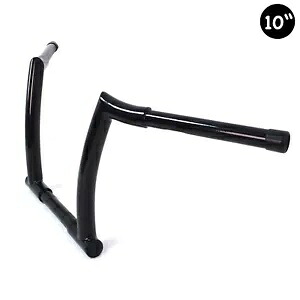 10 インチチゼル Z バー エイプ ハンガー ハンドルバー グロス ブラック ハーレー 96-14 ロード グライド用 10'' Chizeled Z-Bar Ape Hanger Handlebars Gloss Black For Harley 96-14 Road Glid 【並行輸入品】