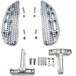 クロームリーフドミネーター パッセンジャーフットボードノブ ハーレーツーリング 93-08 07 06 05用 Chrome Leaf Dominator Passenger Footboard Knob For Harley Touring 93-08 07 06 05 【並行輸入品】