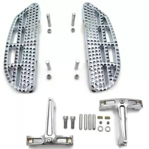 クロームリーフドミネーター 助手席フロアボードノブ ハーレーツーリング 93-08 Road Gl用 Chrome Leaf Dominator Passenger Floorboard Knob For Harley Touring 93-08 Road Gl 【並行輸入品】