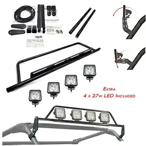 27W 調節可能なルーフ ライト マウンティング バー 2 インチ アダプト、4 LED ライト Can-Am コマンダー付き 27W Adjustable Roof Light Mounting Bar 2\