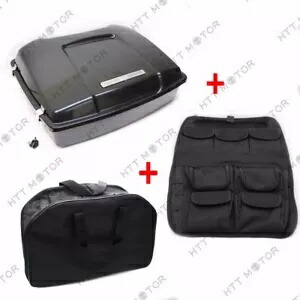 Tour Pak Pack トランク & 蓋オーガナイザー & ライナーバッグ ハーレーツーリング 97-08 未塗装用 Tour Pak Pack Trunk & Lid Organizer & Liner Bag For Harley Touring 97-08 Unpaint 【並行輸入品】