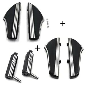 Defiance フロントリアフットボードフットペグ ハーレー 12-16 ダイナ 00-17 ソフテイルドライバー用 Defiance front rear Footboard footpeg For Harley 12-16 Dyna 00-17 Softail Driver 【並行輸入品】