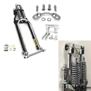 クローム 24インチ スプリンガー フロントエンド ハンドルバーアダプター付き 2インチ バーライザー ハーレービッグT用 CHROME 24\
