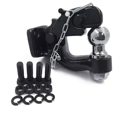 ヘビーデューティ 8 トンピントル & 2 インチボールコンボトレーラーヒッチ牽引牽引ヒッチホーラー Heavy Duty 8 Ton Pintle & 2'' Ball Combo Trailer Hitch Towing Tow Hitch Hauler 【並行輸入品】