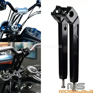 ブラック 14 インチ ハンドルバー プルバック ライザー 1-1/8 インチ クランプ ハーレー FLFB FLSL 2018-2022用 Black 14'' Handlebar Pullback Riser 1-1/8'' Clamp For Harley FLFB FLSL 2018-2022 【並行輸入品】