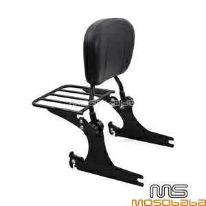 取り外し可能なバックレスト シーシーバーラックセット ハーレーダイナ スーパー グライド FXD 2005-2005用 Detachable Backrest Sissy Bar Rack Set For Harley Dyna Super Glide FXD 2005-2005 【並行輸入品】