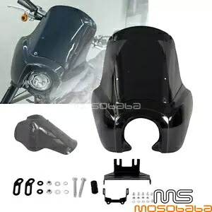 ヘッドライトフェアリング + フロントガラスブラックハーレーソフテイルローライダー S 117 FXLRS 114 Headlight Fairing+Windshield Black For Harley Softail Low Rider S 117 FXLRS 114 【並行輸入品】