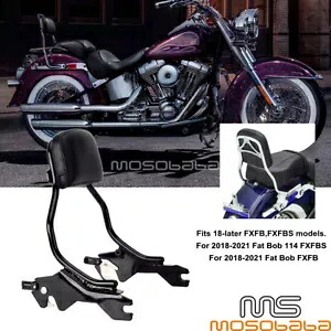 乗客用シーシーバーバックレストキット ハーレーファットボブ FXFB FXFBS 107 114 2018-2021用 Passenger Sissy Bar Backrest Kit For Harley Fat Bob FXFB FXFBS 107 114 2018-2021 【並行輸入品】