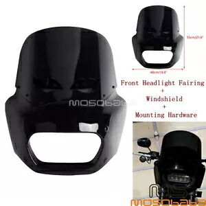 フロントフェアリング 12インチ フロントガラスキット付き ハーレーソフテイル ファットボブ 114 FXFBS 2018-23用 Front Fairing w/ 12" Windshield Kit For Harley Softail Fat Bob 114 FXFBS 2018-23 【並行輸入品】｜カスタムパーツ WORLD倉庫