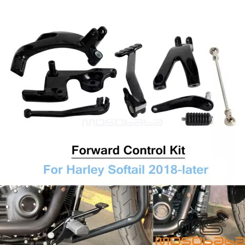 ブラックフットペグレバーリンケージフォワードコントロールハーレーソフテイルFXST FXLR 18-22用 Black Foot Peg Lever Linkages Forward Control For Harley Softail FXST FXLR 18-22 【並行輸入品】｜カスタムパーツ WORLD倉庫 59,895円