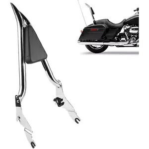 バックレスト シーシーバー オートバイ耐久性のあるフィットハーレー ストリート グライド 2009-21 Backrest Sissy Bar Motorcycle Durable Fit For Harley Street Glide 2009-21 【並行輸入品】