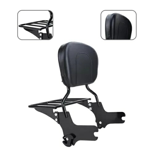 バックレスト シーシーバー 荷物ラック ハーレー エレクトラグライド ウルトラクラシックに適合 Backrest Sissy Bar Luggage Rack Fits For Harley Electra Glide Ultra Classic 【並行輸入品】|カスタムパーツ WORLD倉庫