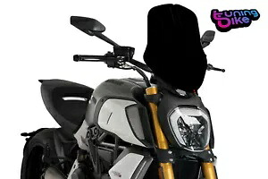 PUIG スクリーン ネイキッド N.G.ツーリング レゴラビル ドゥカティ ディアベル 1260 2022 ブラック PUIG SCREEN NAKED N.G. TOURING REGOLABILE DUCATI DIAVEL 1260 2022 BLACK 【並行輸入品】