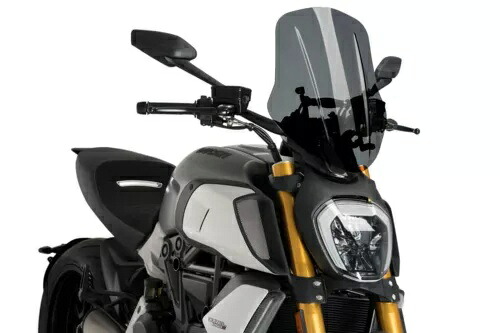 PUIG スクリーン ネイキッド N.G.ツーリング REGOLABILE DUCATI DIAVEL 1260S 2019 ダークスモーク PUIG SCREEN NAKED N.G. TOURING REGOLABILE DUCATI DIAVEL 1260S 2019 DARK SMOKE 【並行輸入品】