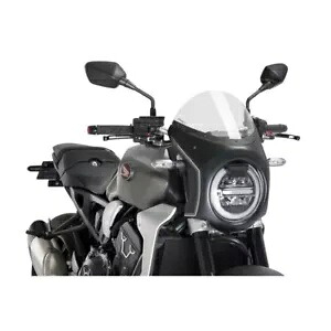 PUIG セミフェアレッドスクリーン ホンダ CB650R ネオスポーツカフェ 19-23 トランスペアレントブラック PUIG SEMI-FAIRED SCREEN HONDA CB650R NEO SPORTS CAFE 19-23 TRANSPARENT-BLACK 【並行輸入品】