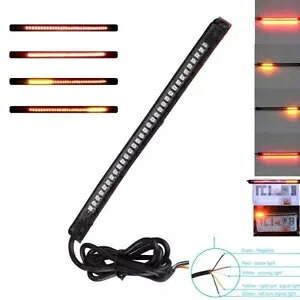 オートバイ 48 LED ライトバーストリップテールブレーキストップターンシグナルライトリアランプ Motorcycle 48 LED Light Bar Strip Tail Brake Stop Turn Signal Lights Rear Lamp 【並行輸入品】