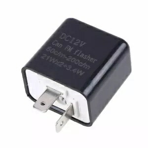 2ピン LED フラッシャー リレー 12V 調整可能な周波数 LED ターンシグナルライト ウインカー 2-pins LED Flasher Relay 12V Adjustable Freauency LED Turn Signal Light Blinker 【並行輸入品】