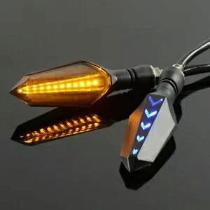 12V オートバイ点滅流れる LED ターンシグナルライトインジケーターウインカーランプ 12V Motorcycle Flashing Flowing LED Turn Signal Light Indicator Blinker Lamp 【並行輸入品】