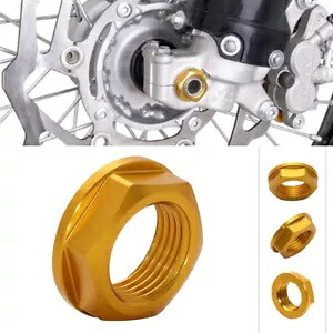 M18xP1.5 ゴールド CNC フロントホイールアクスルナットネジボルト KLX450R YZ250FX RM-Z450 M18xP1.5 Gold CNC Front Wheel Axle Nut Screw Bolt For KLX450R YZ250FX RM-Z450 【並行輸入品】