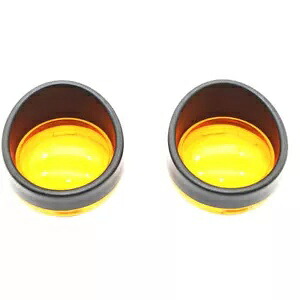 2x オートバイターンシグナルライトベゼルレンズバイザートリムリングハーレーソフタイ用 2x Motorcycle Turn Signal light Bezels Lens Visor Trim Rings For Harley softai 【並行輸入品】