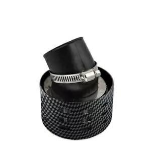 カーボンファイバー 35 ミリメートルユニバーサルオートバイベンドエルボエアフィルタークリーナースクーター ATV Carbon Fiber 35MM Universal Motorcycle Bend Elbow Air Filter Cleaner Scooter ATV 【並行輸入品】