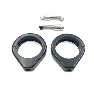 ブラック オートバイ ターン シグナル クランプ マウント ブラケット 41mm ホルダー カフェ レーサー ツーリング Black Motorcycle Turn Signal Clamps Mount Bracket 41mm Holder Cafe Racer Touring 【並行輸入品】