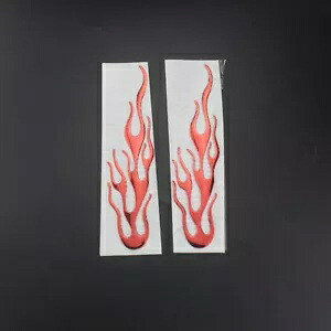赤いオートバイ車 PVC 3D 炎ステッカー装飾反射デカールスクーター ATV Red Motorcycle Car PVC 3D Flame Sticker Decoration Reflective Decal Scooter ATV 【並行輸入品】