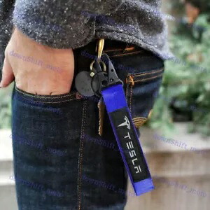 ユニバーサルキーホルダーメタルキーリングフックストラップストラップナイロンテスラ用新品 Universal Keychain Metal key Ring Hook Strap Lanyard Nylon for TESLA Brand New 【並行輸入品】