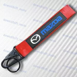 マツダレッドレーシングキーホルダー金属キーリングフックストラップストラップナイロンユニバーサル For MAZDA RED Racing Keychain Metal key Ring Hook Strap Lanyard Nylon Universal 【並行輸入品】