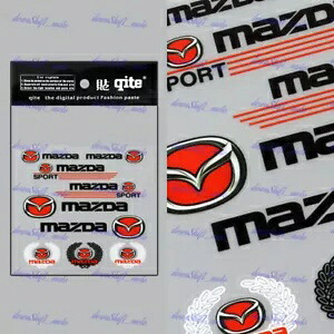 9 個 (セット) マツダ車のドア窓ラップトップケースビニールデカールステッカー 9pcs (Set) For Mazda Car Door Window Laptop Case Vinyl Decal Sticker 【並行輸入品】