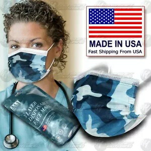 X5 CAMOUFLAGE フェイスマスク 使い捨て 3 層 PPE-201C マウスカバー 米国製 X5 CAMOUFLAGE Face Mask Disposable 3-Layer PPE-201C Mouth Cover Made in USA 【並行輸入品】