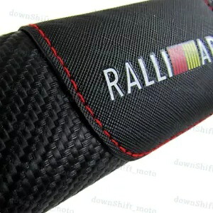 セット ラリーアート カーボンファイバールック シートベルトカバー ショルダーパッド 三菱 EVO用 Set Ralliart Carbon Fiber Look Seat Belt Cover Shoulder Pads for MITSUBISHI EVO 【並行輸入品】