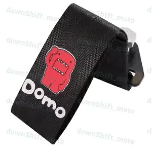 1X ブラック DOMO KUN レーシング ドリフト ラリー カー 牽引 牽引ストラップ ベルト フック ユニバーサル 1X Black DOMO KUN Racing Drift Rally Car Tow Towing Strap Belt Hook Universal 【並行輸入品】