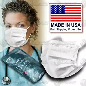 X5 ホワイト フェイス マスク 使い捨て 3 層 (ASTM LEVEL3) マウス カバー 米国製 X5 White Face Mask Disposable 3-Layer (ASTM LEVEL3) Mouth Cover Made in USA 【並行輸入品】
