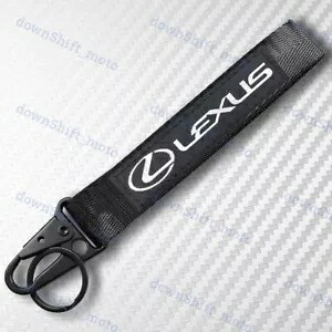 レクサス用黒キーホルダー金属キーリングフックストラップストラップナイロンユニバーサル For LEXUS Black Keychain Metal key Ring Hook Strap Lanyard Nylon Universal 【並行輸入品】