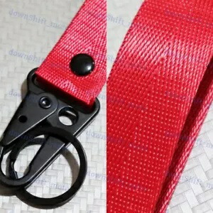 ホンダレッドレーシングキーホルダーメタルキーリングフックストラップストラップナイロンユニバーサル For HONDA RED Racing Keychain Metal key Ring Hook Strap Lanyard Nylon Universal 【並行輸入品】