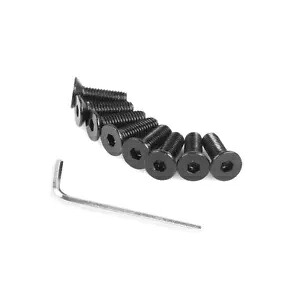 ステアリングホイールネジボルト テーパー M5×0.8 16mm 黒 平頭 6本 6pcs Steering Wheel Screw Bolts Taper M5×0.8 16mm Black Flat Head 【並行輸入品】