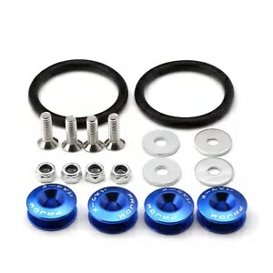ブルーアルミニウムクイックリリースファスナーキットスバルフロントリアバンパーフェンダー用 Blue Aluminum Quick Release Fasteners Kits for Subaru Front Rear Bumper Fender 【並行輸入品】