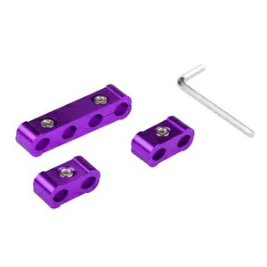 パープルアルミニウムエンジンスパークプラグワイヤーセパレーターディバイダーオーガナイザークランプキット PURPLE Aluminum Engine Spark Plug Wire Separator Divider Organizer Clamp Kit 【並行輸入品】