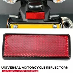 ユニバーサルオートバイレッドリアリフレクター安全警告スクーター/ストリート/スポーツ Universal Motorcycle Red Rear Reflector Safety Warning For Scooter/Street/Sport 【並行輸入品】
