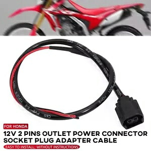 2Pin コンセント電源コネクタソケットプラグアダプタケーブルホンダ CRF250L CRF1100L 2Pin Outlet Power Connector Socket Plug Adapter Cable For HONDA CRF250L CRF1100L 【並行輸入品】